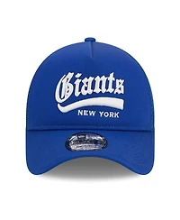 Men's New Era Royal New York Giants Caliber Trucker 9FORTY Adjustable Hat