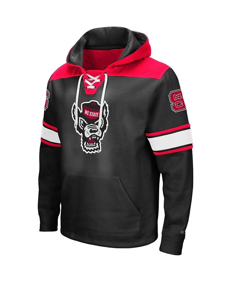 Men's Colosseum Black Nc State Wolfpack 2.0 Lace-Up Pullover Hoodie