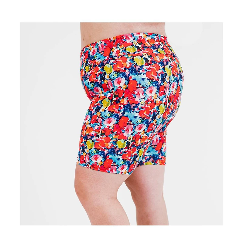 Calypsa Women's Plus Mid-Thigh Swim Shorts