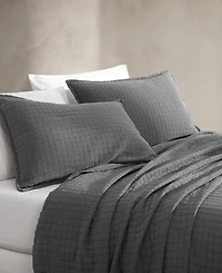 Closeout! Calvin Klein Essential Garment Washed Cotton Jacquard Sham