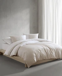 Calvin Klein Ikat Pinstripe Cotton Percale 3 Piece Duvet Cover Set, King