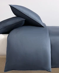 Calvin Klein Organic Earth Solid Cotton Sateen 3 Piece Duvet Cover Set