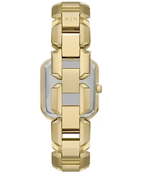 A|X Armani Exchange Women's Three Hand Gold-Tone Stainless Steel Watch 27mm