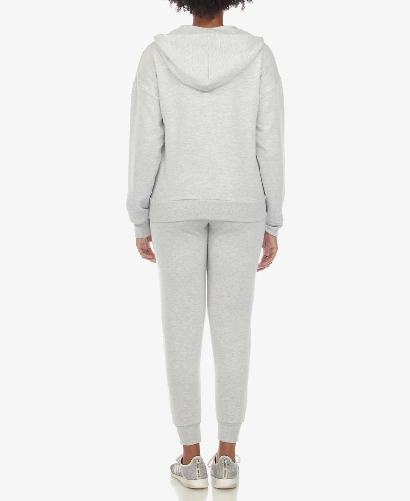 White Mark Women's Fleece Lined 2-Pc. Tracksuit Set