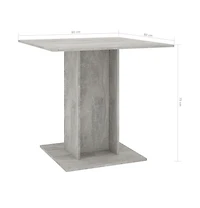 Dining Table Concrete Gray 31.5"x31.5"x29.5" Engineered Wood