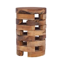 Beside Cabinet 11.8"x11.8"x17.7" Solid Teak Wood