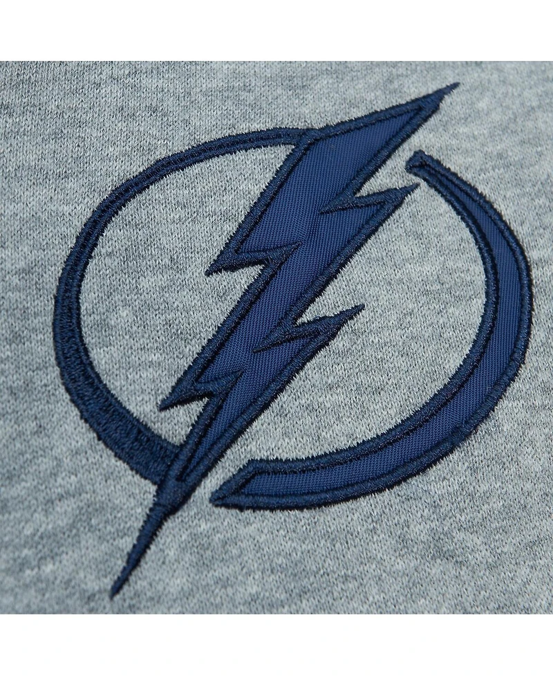 Men's Mitchell & Ness Blue, Gray Tampa Bay Lightning Head Coach Pullover Hoodie