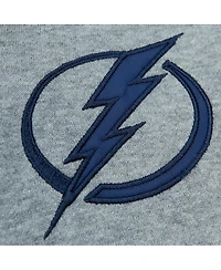 Men's Mitchell & Ness Blue, Gray Tampa Bay Lightning Head Coach Pullover Hoodie