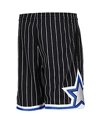 Big Boys Mitchell & Ness Black Orlando Magic Hardwood Classics Swingman Shorts