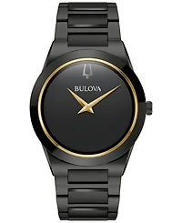 Bulova Men's Modern Millennia Black-Tone Stainless Steel Bracelet Watch 41mm