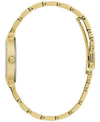 Bulova Women's Classic Crystal Gold-Tone Stainless Steel Bracelet Watch 30mm Gift Set
