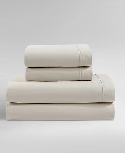 Calvin Klein Washed Cotton Percale 4-Pc. Sheet Set