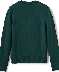 Lands' End Boys Cotton Modal Button Front Cardigan Sweater