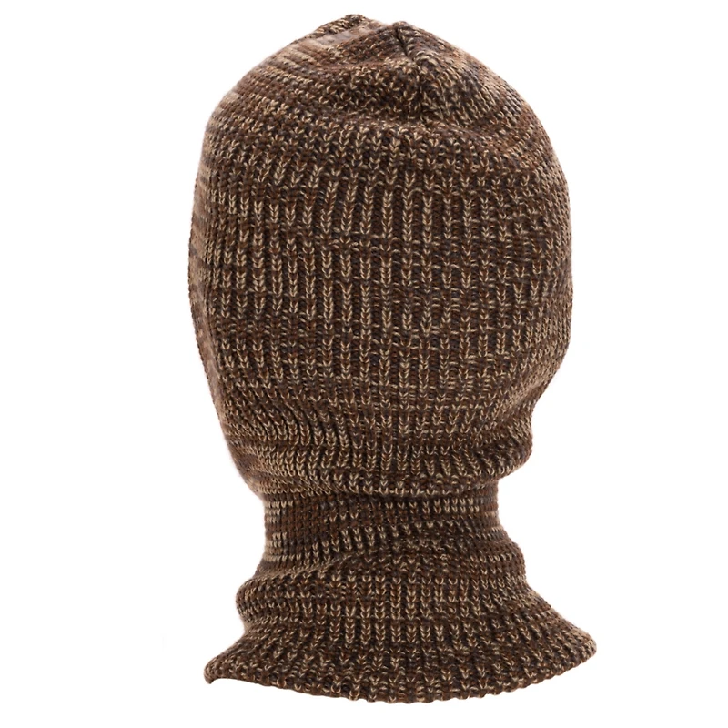 Muk Luks Men's Quietwear Knit And Fleece Patented Mask, Duck Brown, One