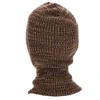 Muk Luks Men's Quietwear Knit And Fleece Patented Mask, Duck Brown, One