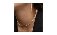 Sterling Silver 18k Gold Plated Cherie Tennis Necklace