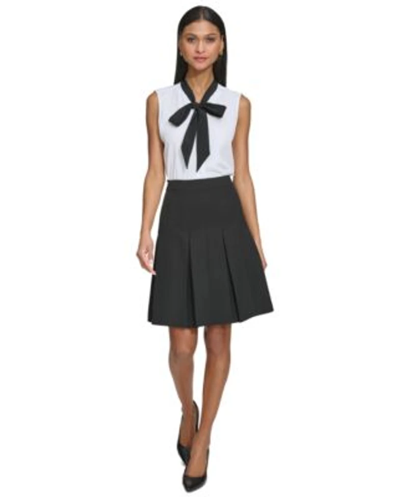 Karl Lagerfeld Womens Pleated Skirt