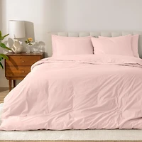 Bare Home Organic Cotton Percale Duvet Cover Set King/California King