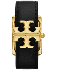 Tory Burch Women's The Eleanor Black Leather Strap Watch 25mm