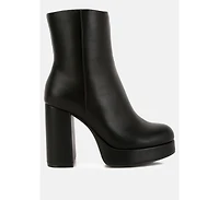 Womens beauty block heel platform ankle boots