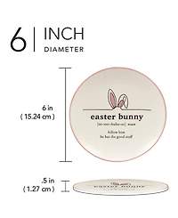 Certified International Easter Words Canape Plates, Set of 4