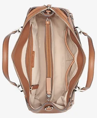 Calvin Klein Garnet Triple Compartment Top Zipper Satchel