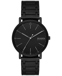 Skagen Men's Signatur Three Hand Black Stainless Steel Watch 40mm