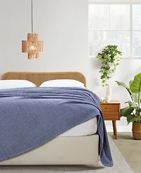 Melange Home Herringbone Cotton Blanket