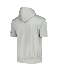 Men's Fanatics Silver, Light Blue Memphis Grizzlies Short Sleeve Pullover Hoodie