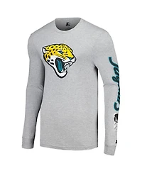 Men's Starter Heather Gray Jacksonville Jaguars Halftime Long Sleeve T-shirt