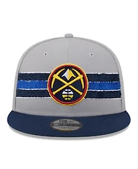 Men's New Era Gray Denver Nuggets Chenille Band 9FIFTY Snapback Hat