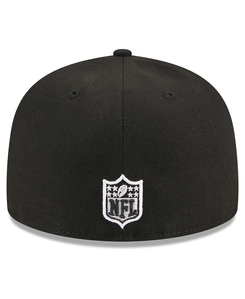 Men's New Era Black New York Jets Main Patch 59FIFTY Fitted Hat