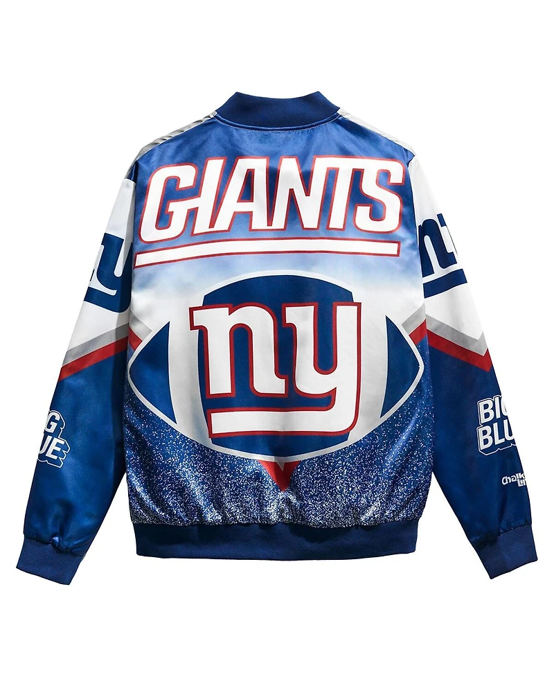 Men's Chalk Line Gray New York Giants Fanimation Satin Full-Snap Jacket