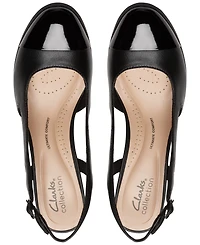 Clarks Women's Bayla Joy Cap-Toe Slingback Pumps