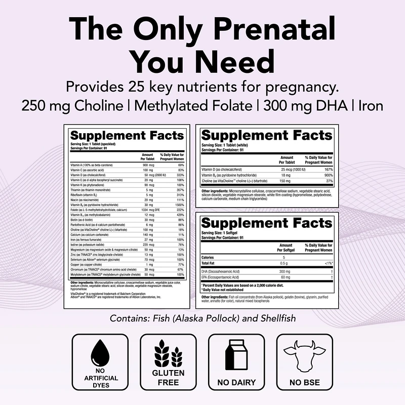Theralogix TheraNatal Complete Prenatal Vitamin with Dha (13 Week Supply)