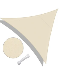 10 Ft Triangle Sun Shade Sail Canopy 97% Uv Block Patio Awning Outdoor Yard Deck