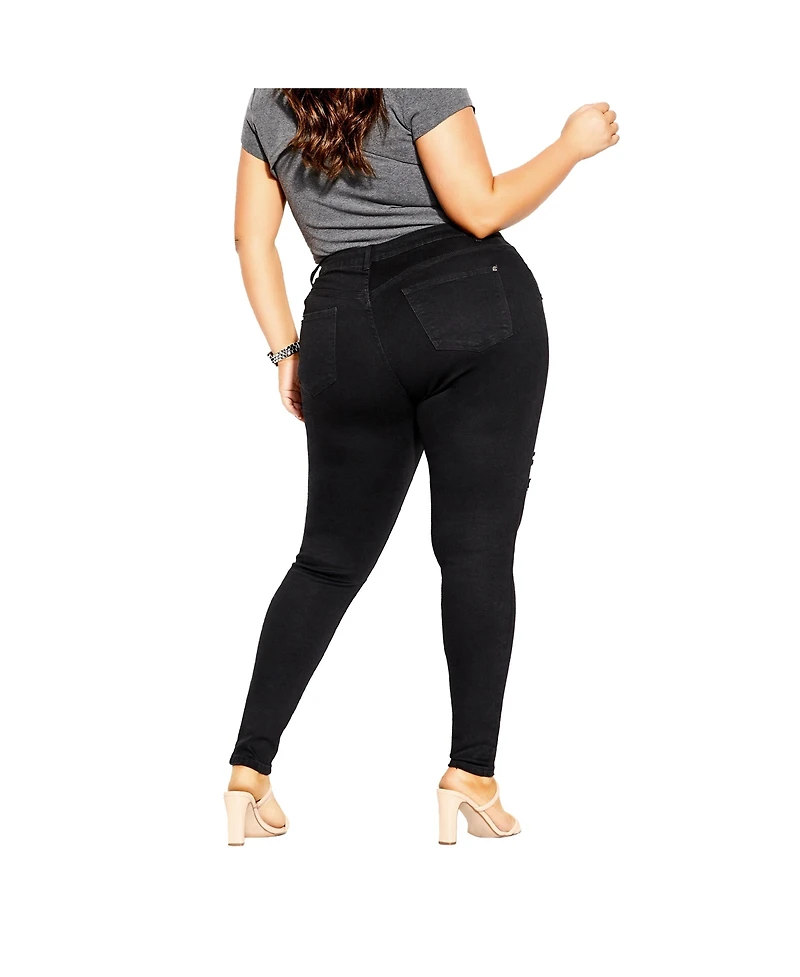 Plus Size Rock N Roll Skinny Jean