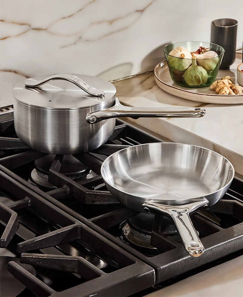 Caraway Stainless Steel Mini Fry Pan and Mini Sauce Pan Duo