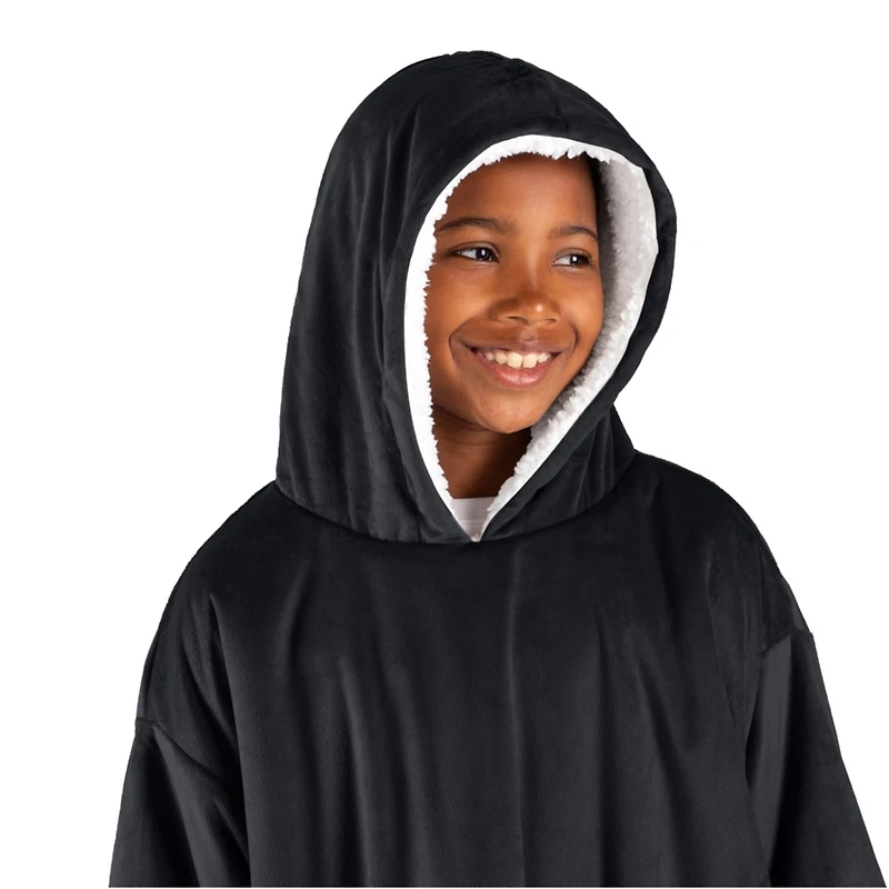The Bare Homey - Youth Wearable Blanket Sherpa Side Pockets