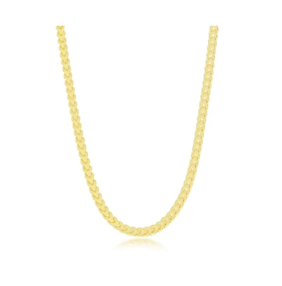 Franco Chain 3mm Sterling Silver or Gold Plated Over Sterling Silver 24" Necklace