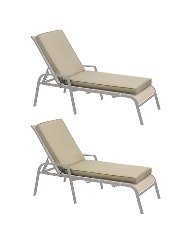 Aoodor Outdoor Lounger Cushion 41.7''Lx22''Wx3''H Chair Seat Cushion