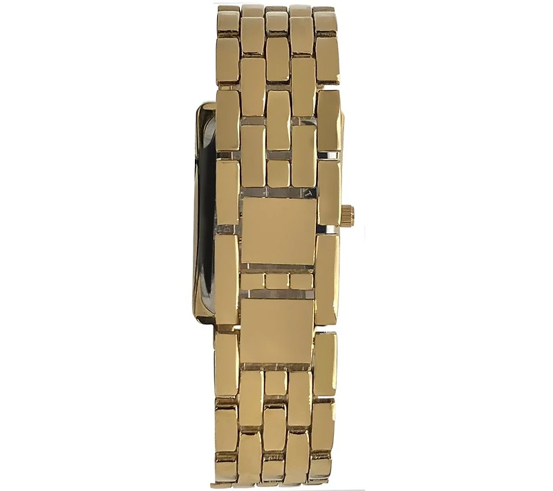 Peugeot Women's Gold Bracelet Watch with Crystal Bezel and Gold-Tone Bracelet Strap