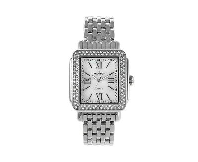 Peugeot Women's 36X30mm Silver Tank Bracelet Watch Panther Link Bracelet