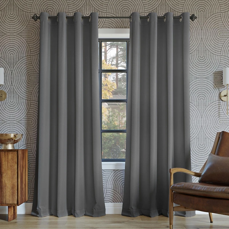 Oslo Theater Grade Extreme 100% Blackout Grommet Curtain Panel