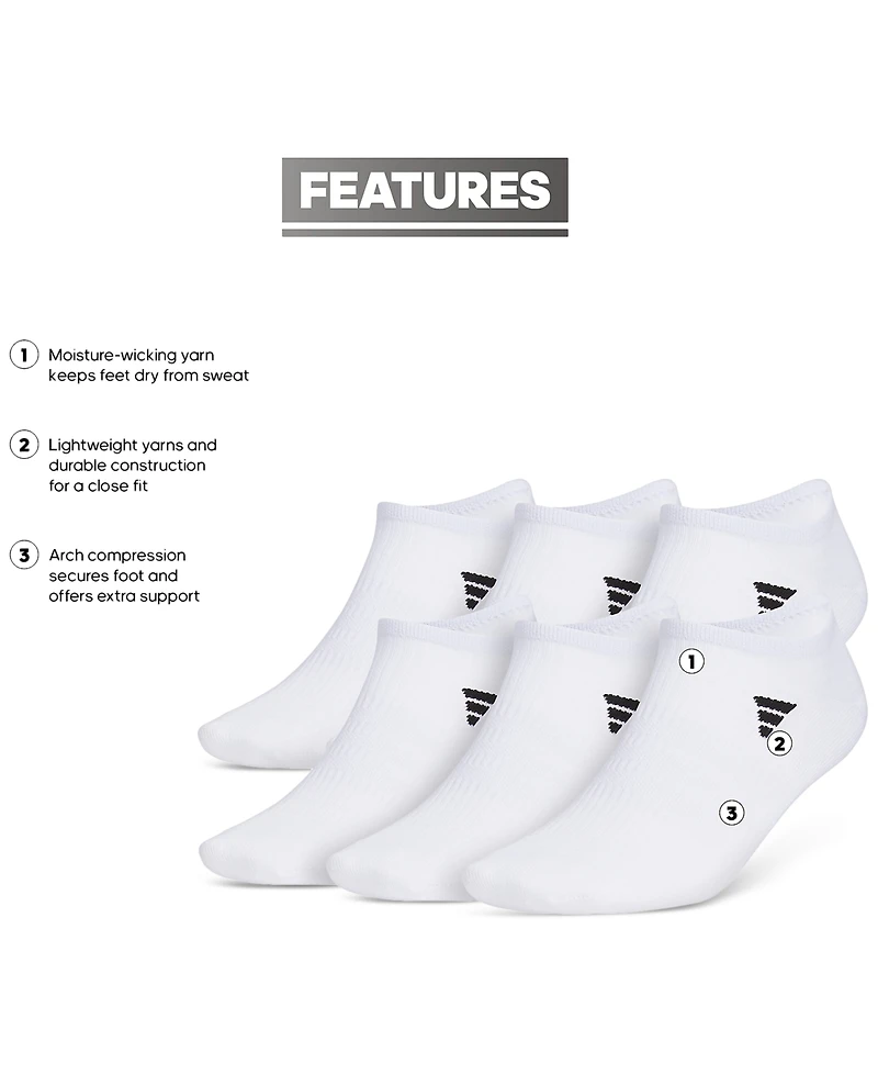 adidas Men's Superlite 3.0 No Show Socks - 6 pk.
