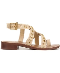 Franco Sarto Women's Ina 2 Toe Loop Ankle Strap Stacked Heel Sandals