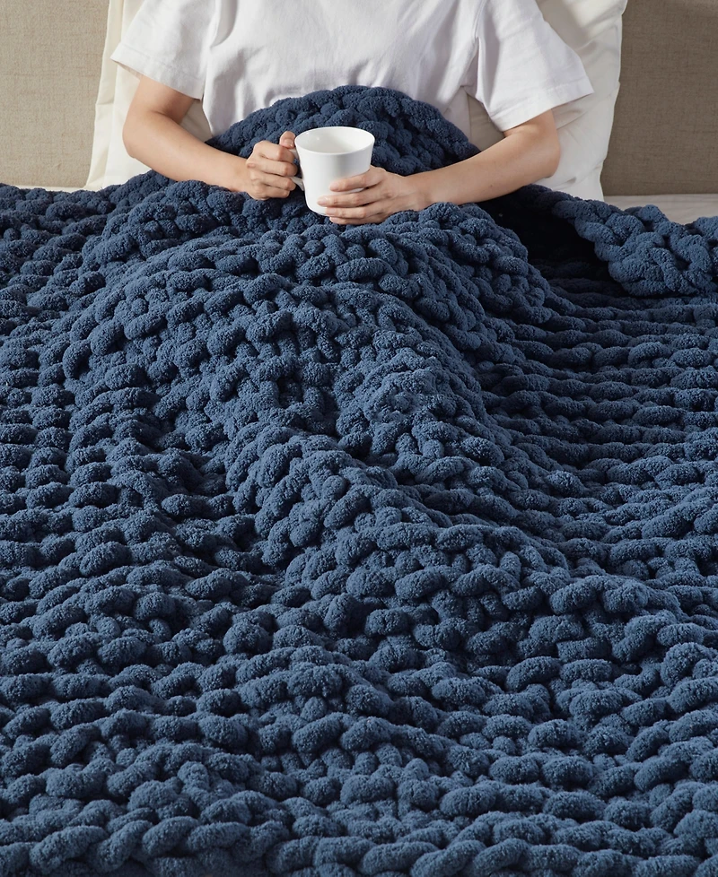 Madison Park Chunky-Knit Chenille Throw, 50" x 60"