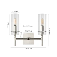 Jonathan Y Cato Bohemian Farmhouse Iron/Glass Led Vanity