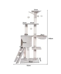 56 Inch Condo Scratching Posts Ladder Cat Play Tree
