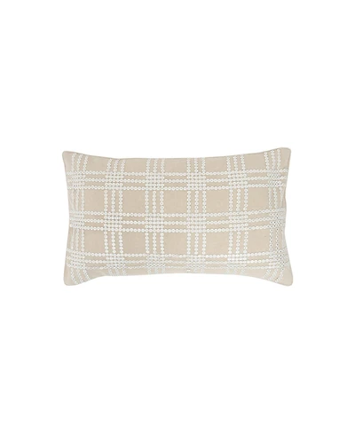 Sequin Grid Hand Embellished Throw Pillow